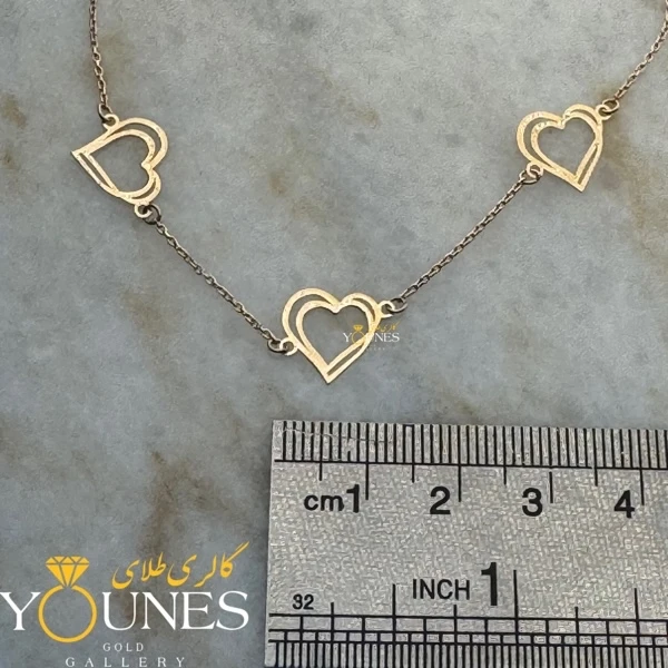 دستبند تمام طلا قلبی لیزری